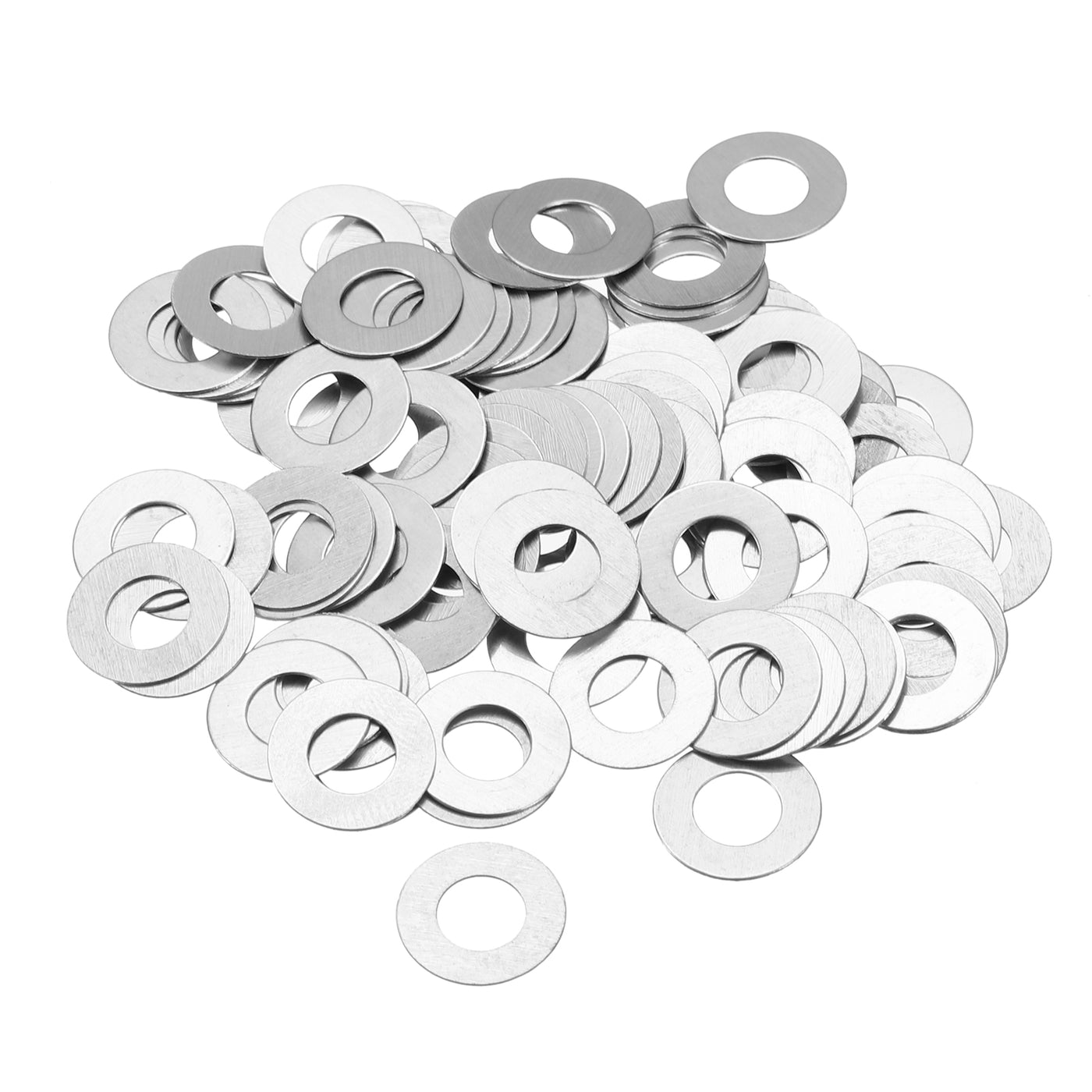 uxcell Uxcell M6 304 Stainless Steel Flat Washers, 100pcs 6x12x0.1mm Ultra Thin Flat Spacers