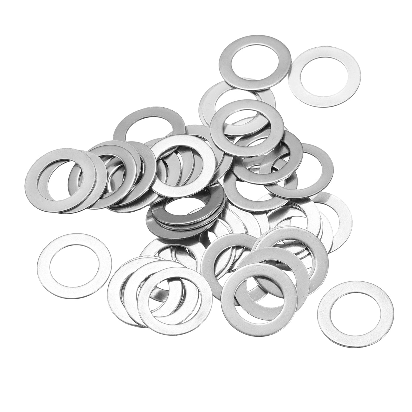 uxcell Uxcell M10 304 Stainless Steel Flat Washers, 50pcs 10x16x0.5mm Ultra Thin Flat Spacers