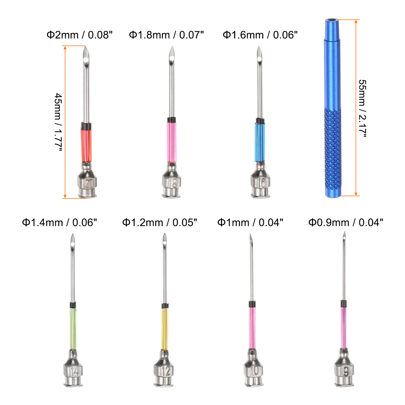 Harfington Handle Punch Needle Adjustable Punch Needle 0.9/1.0/1.2/1.4/1.6/1.8/2.0mm