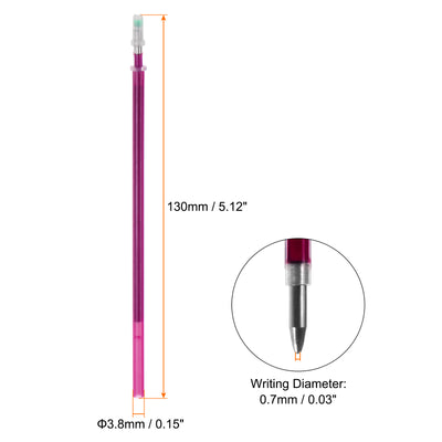 Harfington Disappearing Ink Pen Refills 100pcs 0.7mm Fabric Marker Pen Refill, Rose Red