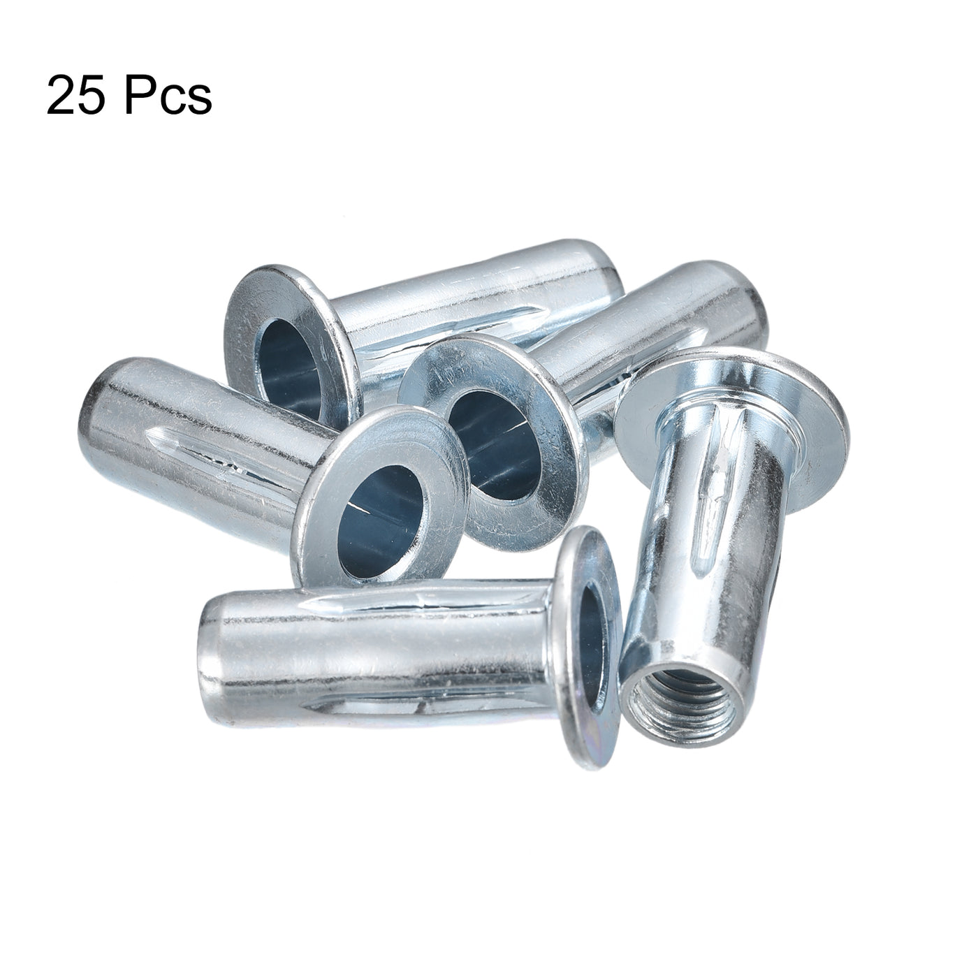 uxcell Uxcell Multi-Grip Rivet Nuts, Pre-Bulbed Shank Flat Head Threaded Insert Nut Carbon Steel Plus Nuts