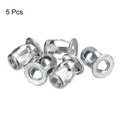 Harfington Uxcell Jack Nuts Threaded Insert Nut Carbon Steel Rivet Nuts for Thin Metal
