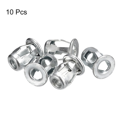 Harfington Uxcell Jack Nuts Threaded Insert Nut Carbon Steel Rivet Nuts for Thin Metal