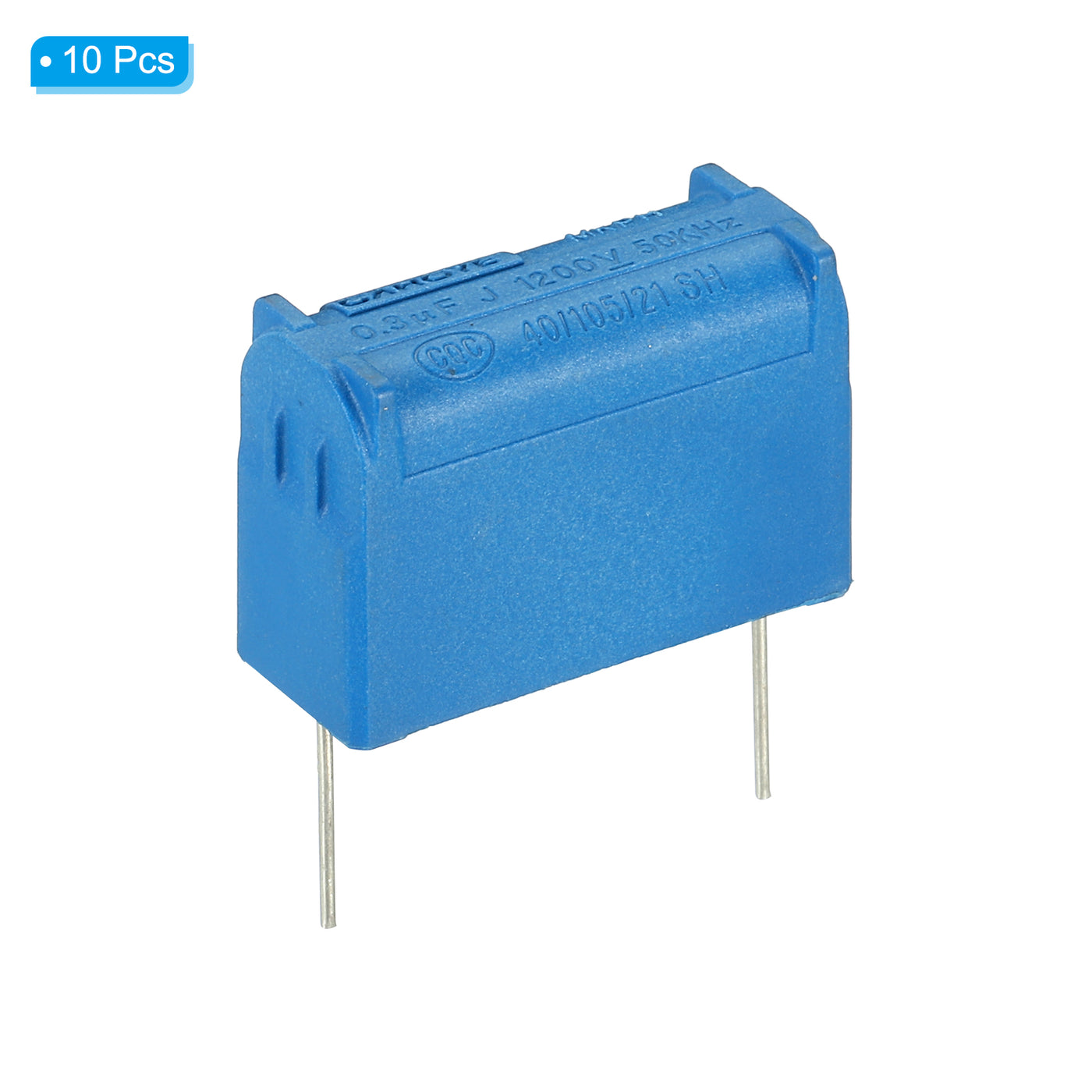 Harfington Induction Cooker Capacitor, 10 Pack 0.3uF DC 1200V Vertical Capacitor Blue