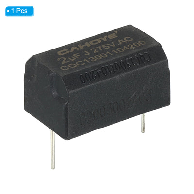 Harfington Induction Cooker Capacitor, 1 Pack 2uF AC 275V Capacitor Black