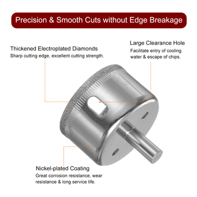 Harfington 15pcs 6mm-50mm Diamond Drill Bits Hollow Drill Hole Saw Set for Glass Tile Stone