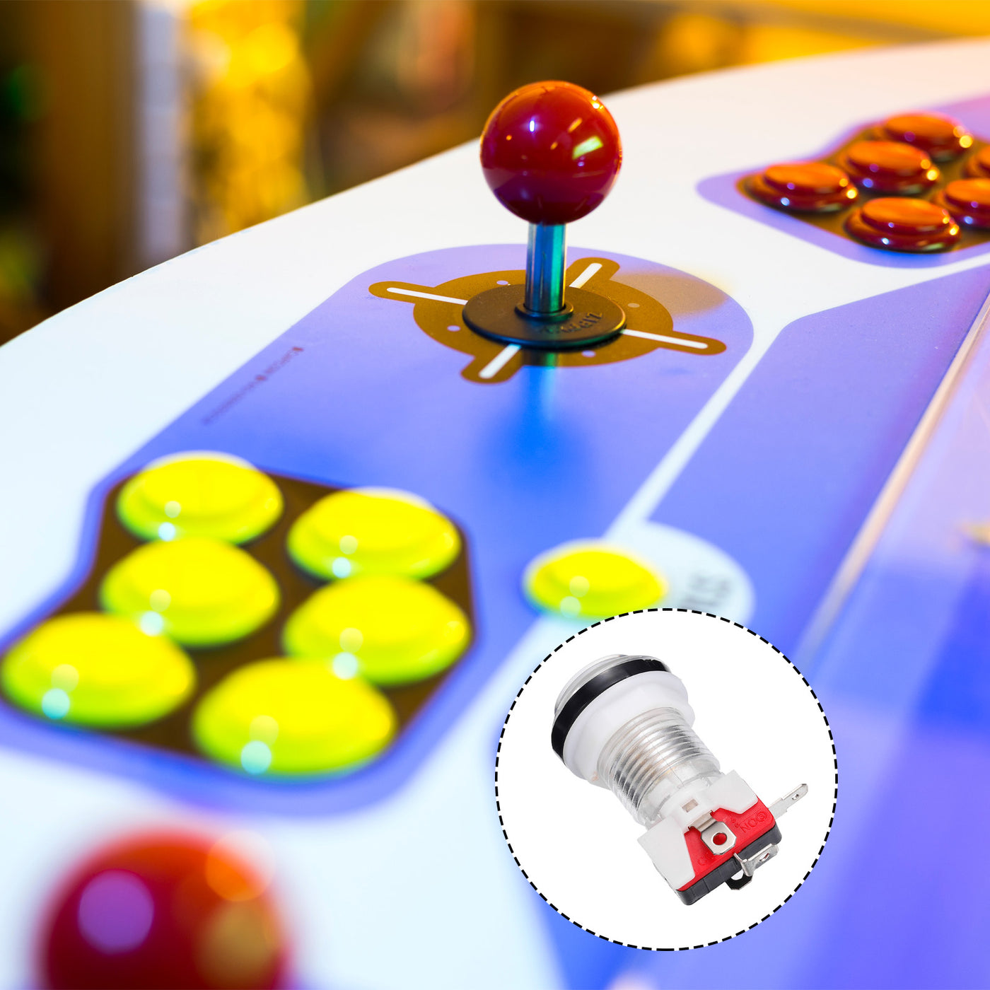 Harfington Starts Arcade Buttons ABS Button with Light for Console
