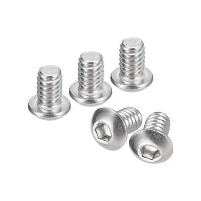 Harfington Uxcell 1/4-20x3/8" Button Head Socket Cap Screws, 25pcs 304 Stainless Steel Screws