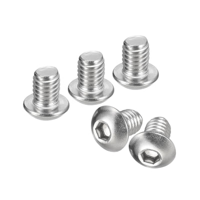 Harfington Uxcell 3/8-16x1/2" Button Head Socket Cap Screws, 5pcs 304 Stainless Steel Screws