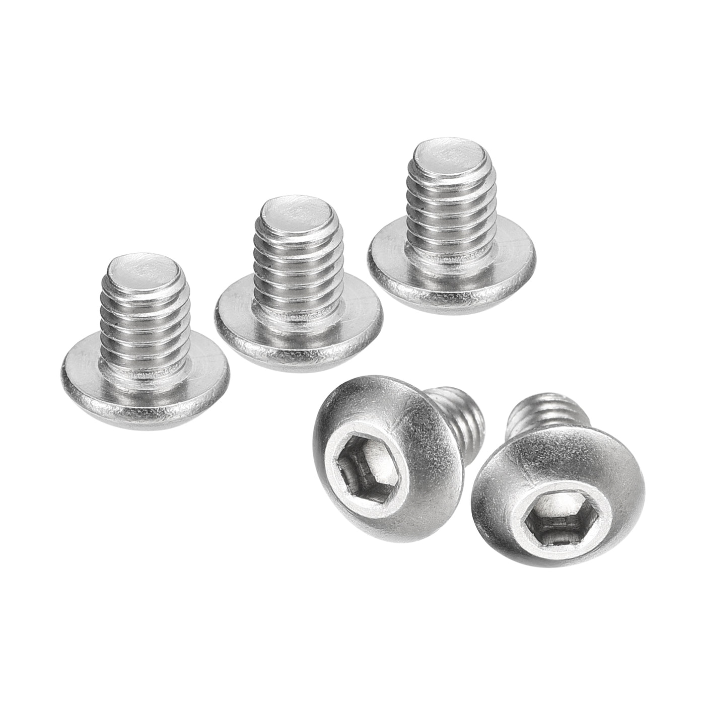 uxcell Uxcell #10-32x1/4" Button Head Socket Cap Screws, 10pcs 304 Stainless Steel Screws