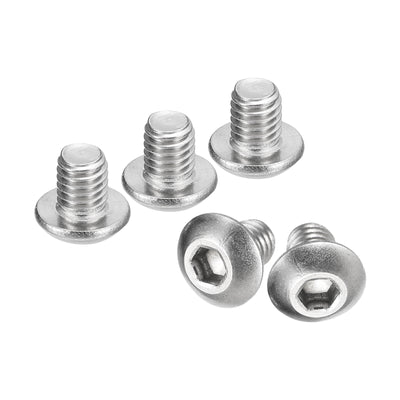Harfington Uxcell #10-32x1/4" Button Head Socket Cap Screws, 20pcs 304 Stainless Steel Screws