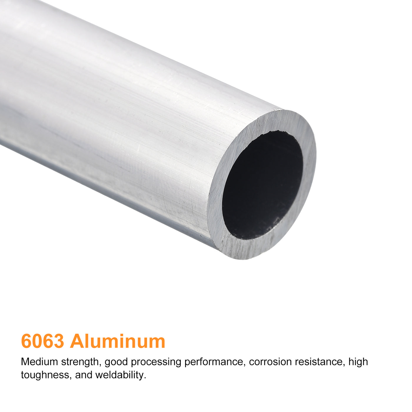 uxcell Uxcell 15mm OD 11mm Inner Dia 100mm Length 6063 Aluminum Tube for Industry DIY, 3 Pcs
