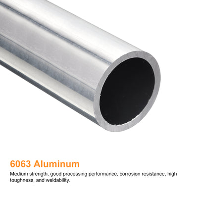 Harfington Uxcell 19mm OD 16mm Inner Dia 100mm Length 6063 Aluminum Tube for Industry DIY, 3 Pcs
