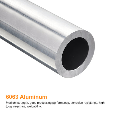 Harfington Uxcell 19mm OD 13mm Inner Dia 100mm Length 6063 Aluminum Tube for Industry DIY, 3 Pcs