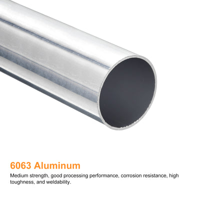 Harfington Uxcell 30mm OD 27mm Inner Dia 150mm Length 6063 Aluminum Tube for Industry DIY