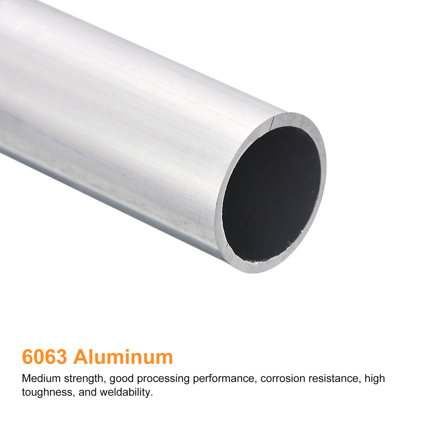uxcell Uxcell 16mm OD 13mm Inner Dia 200mm Length 6063 Aluminum Tube for Industry DIY, 2 Pcs
