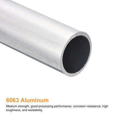 Harfington Uxcell 16mm OD 13mm Inner Dia 200mm Length 6063 Aluminum Tube for Industry DIY, 2 Pcs