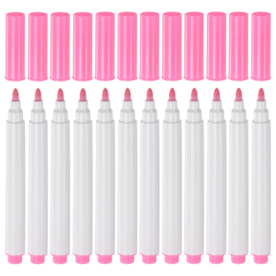 Harfington 12pcs Disappearing Ink Fabric Marker Pen Marking and Tracing Tools, Pink