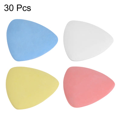 Harfington 30pcs Tailors Chalk, Triangle Sewing Chalk, Fabric Marker White Blue Red Yellow