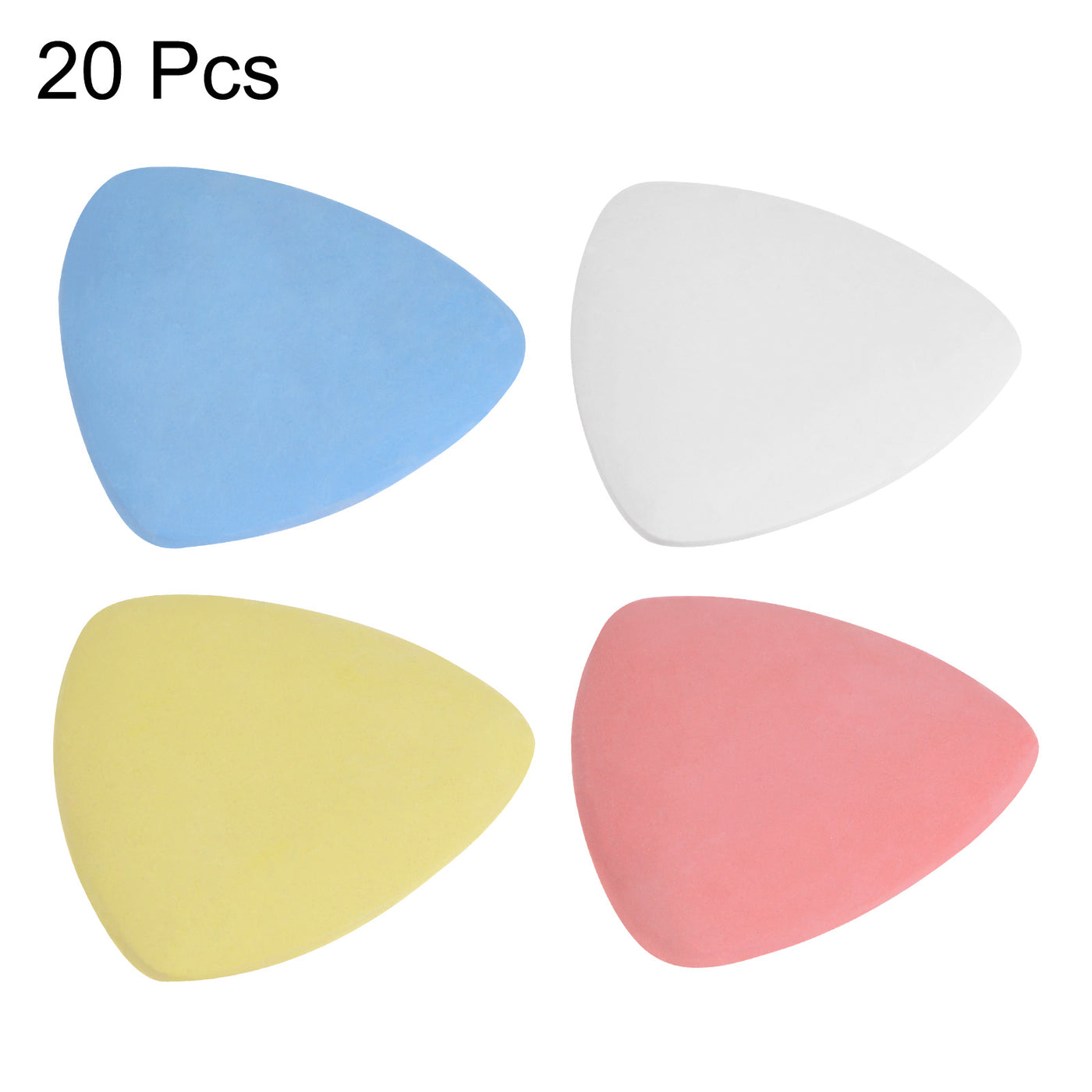 Harfington 20pcs Tailors Chalk, Triangle Sewing Chalk, Fabric Marker White Blue Red Yellow