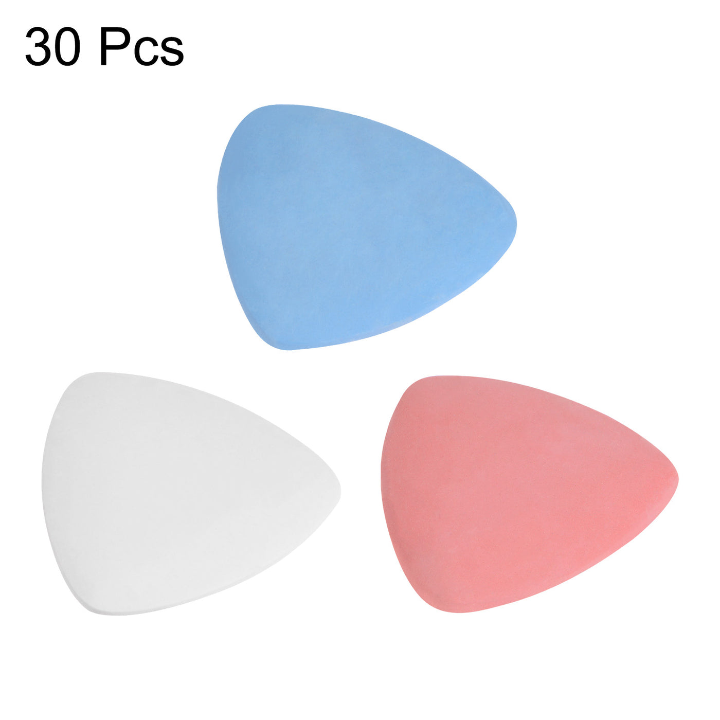 Harfington 30pcs Tailors Chalk, Triangle Sewing Chalk, Fabric Marker White Blue Red