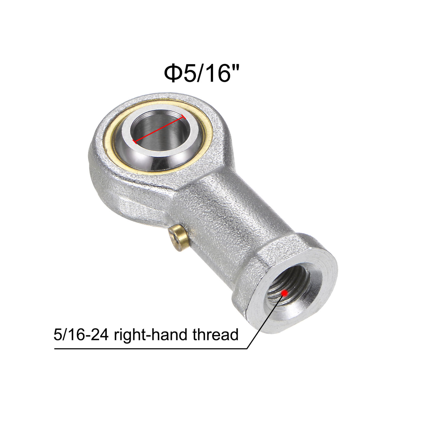 uxcell Uxcell 2pcs PHSB5 Female Rod End 5/16" Bore and 5/16-24 Right Hand Thread with Jam Nut