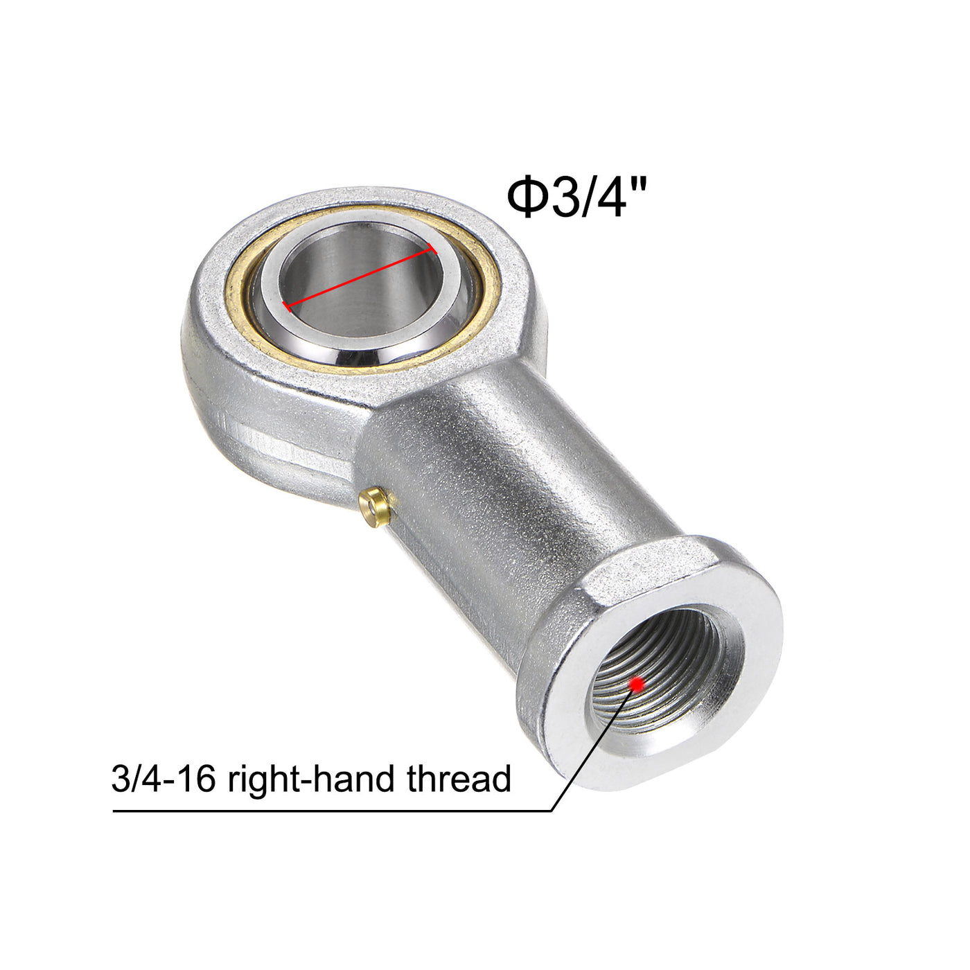 uxcell Uxcell PHSB12 Female Rod End 3/4" Bore and 3/4-16 Right Hand Thread,Includes Jam Nut