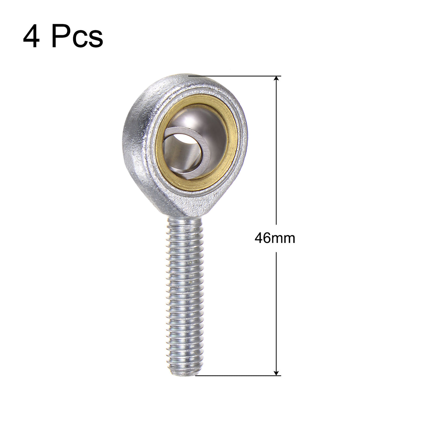 uxcell Uxcell 4pcs SA6TK POSA6 M6 Male Rod End Bearing M6x1 Right Hand Thread,Includes Jam Nut