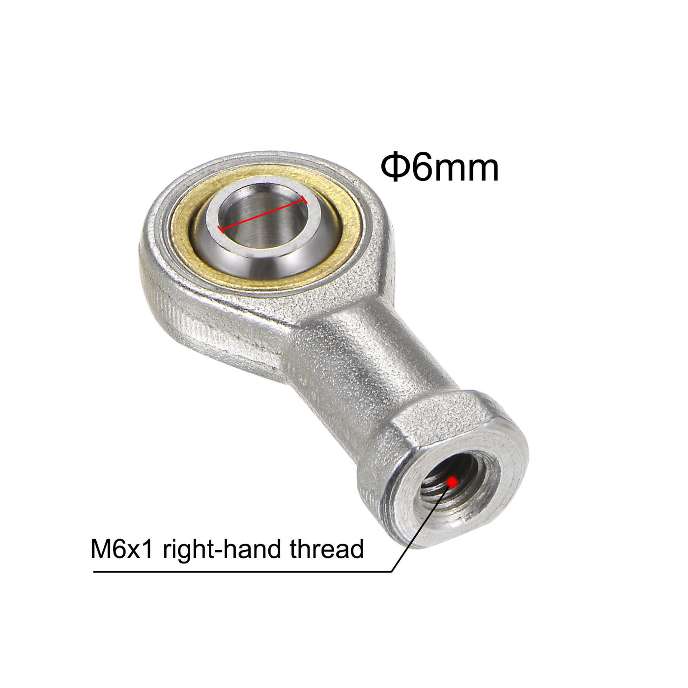 uxcell Uxcell 4pcs SI6TK PHSA6 M6 Female Rod End M6x1 Right Hand Thread,Includes Jam Nut