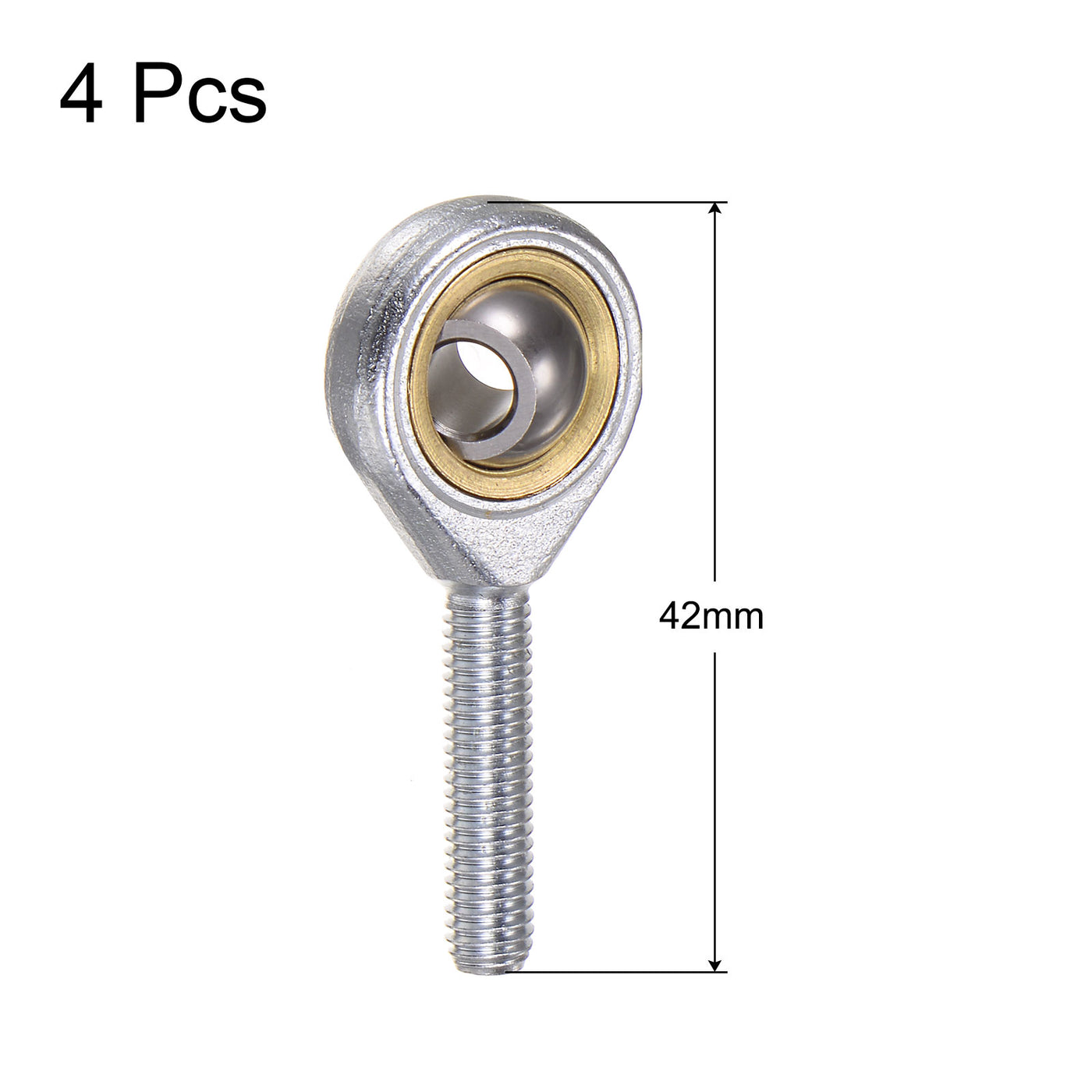 uxcell Uxcell 4pcs SA5TK POSA5 M5 Male Rod End M5x0.8 Right Hand Thread,Includes Jam Nut