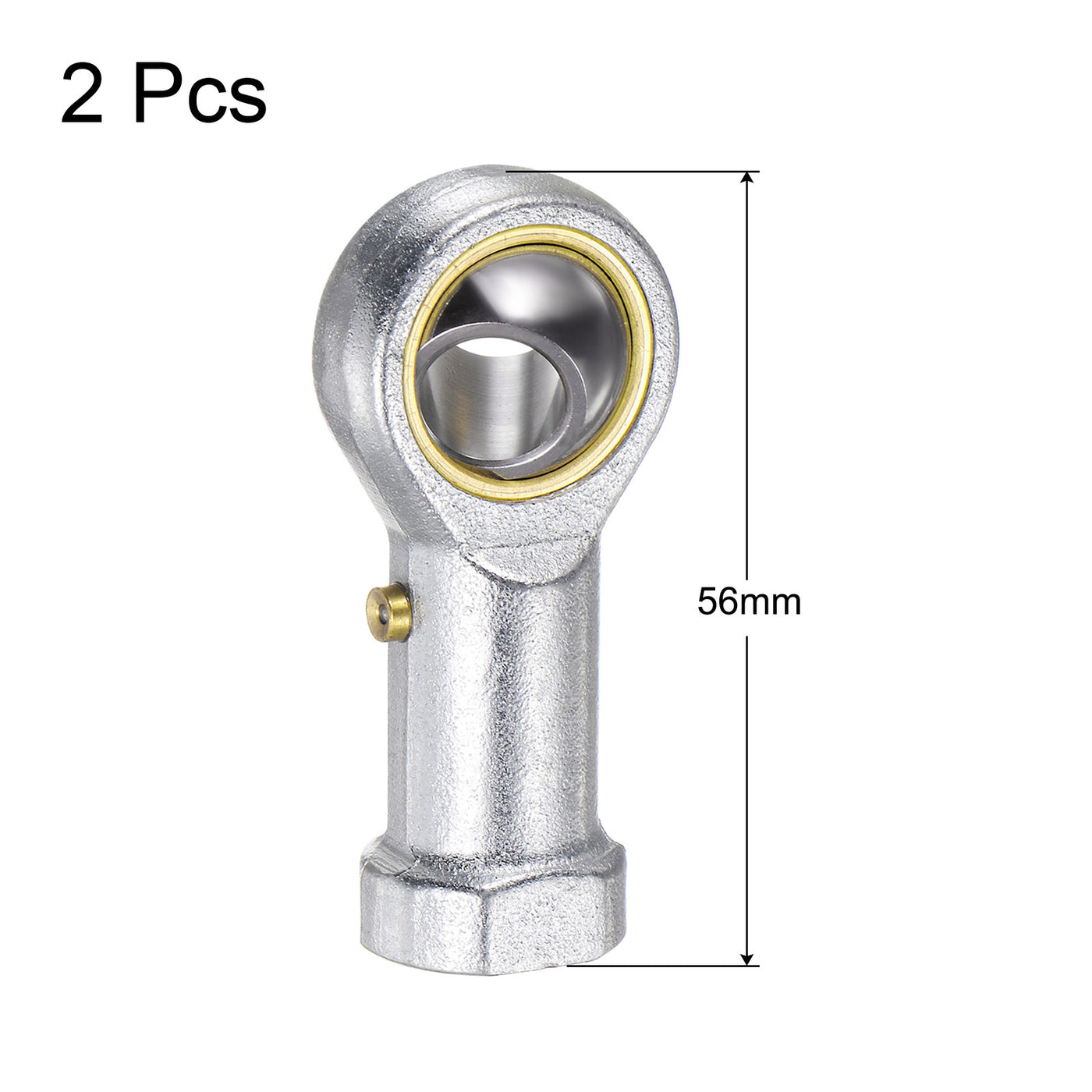 uxcell Uxcell 2pcs PHS10 M10 Female Rod End Bearing M10x1.5 Right Hand Thread,Includes Jam Nut