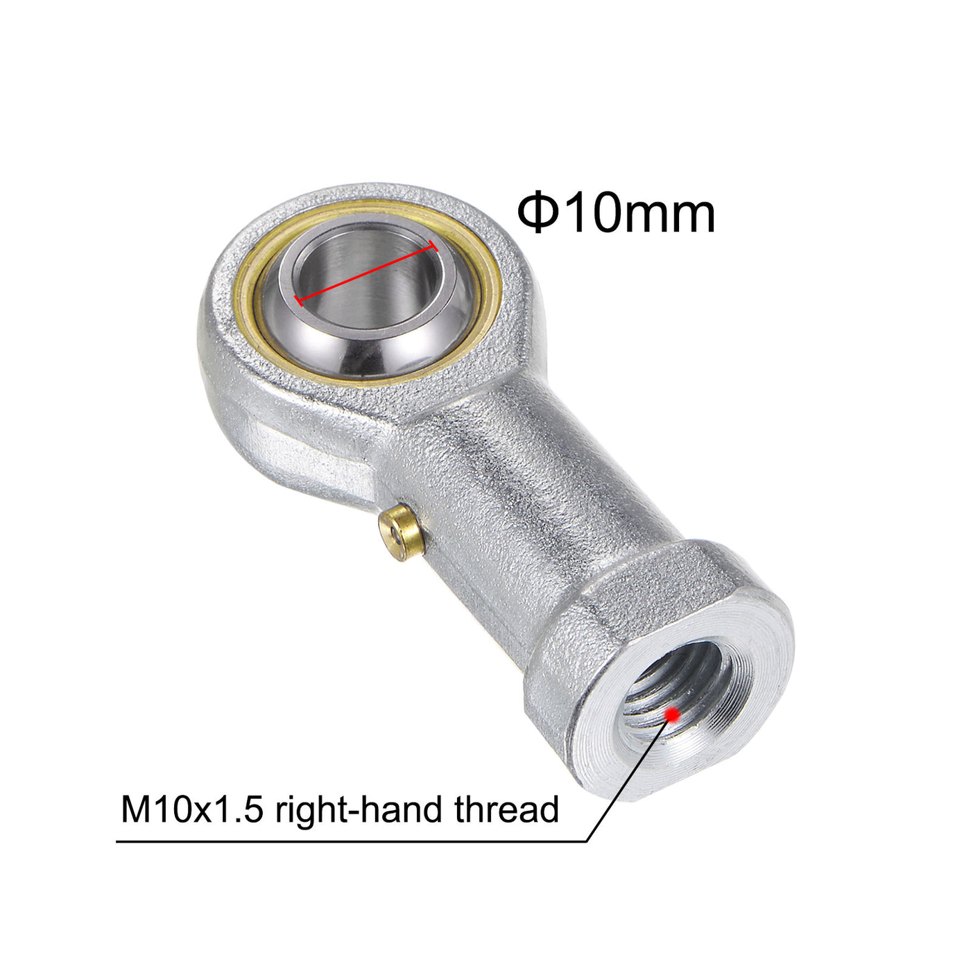 uxcell Uxcell 2pcs PHS10 M10 Female Rod End Bearing M10x1.5 Right Hand Thread,Includes Jam Nut