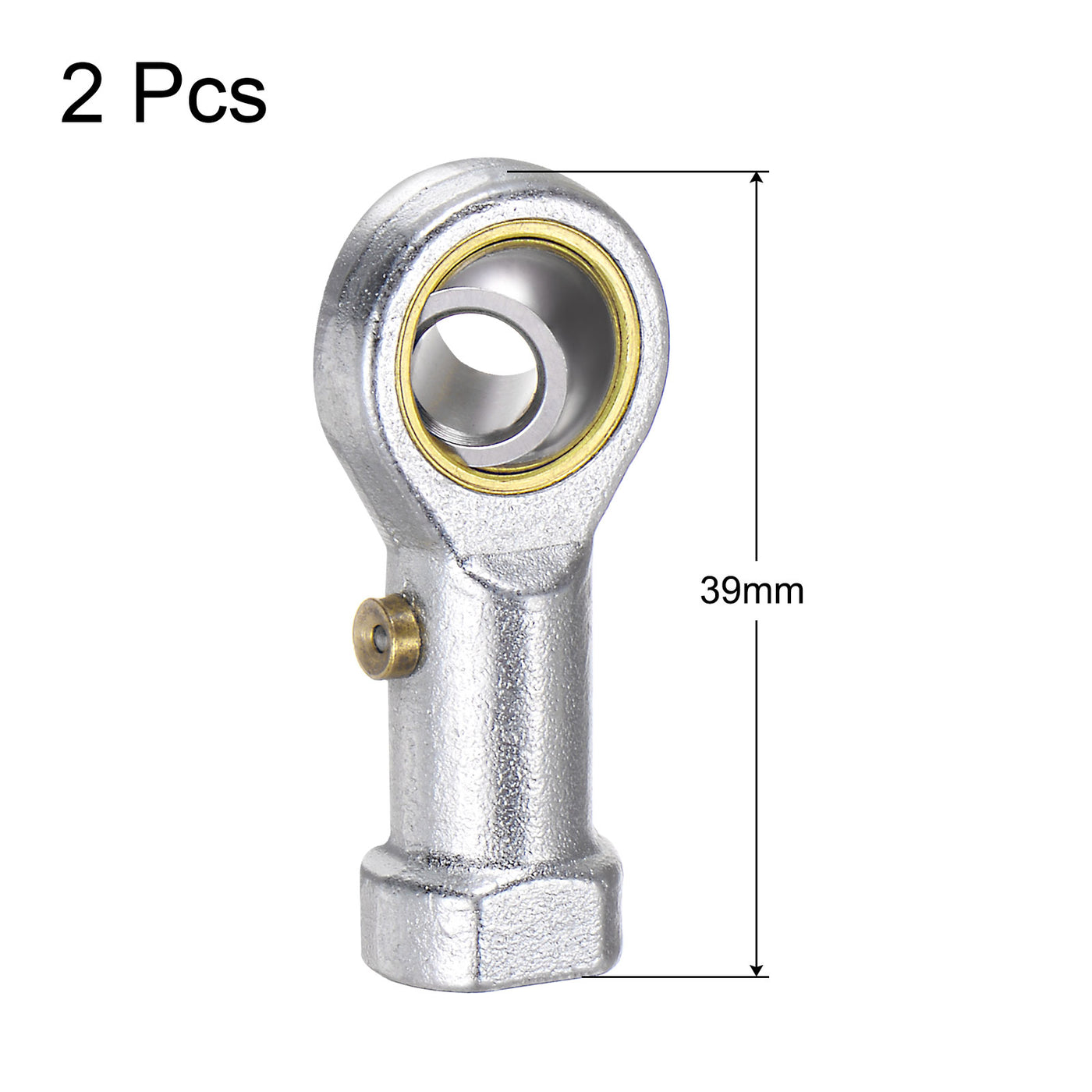 uxcell Uxcell 2pcs PHS6 M6 Female Rod End Bearing M6x1 Right Hand Thread,Includes Jam Nut