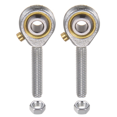 Harfington Uxcell 2pcs POS5 M5 Male Rod End Bearing M5x0.8 Right Hand Thread,Includes Jam Nut