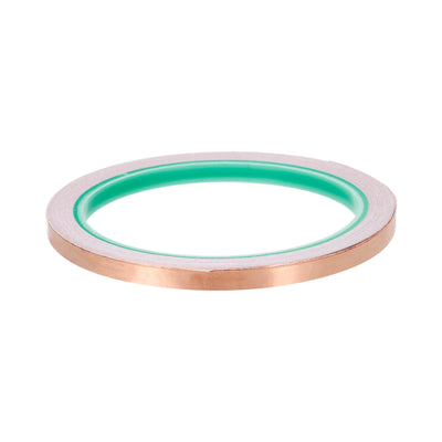 Harfington Copper Foil Tape 0.24 Inch x 33 Feet 0.05mm Thick Double Sided Conductive
