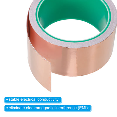 Harfington Copper Foil Tape 1.97 Inch x 33 Feet 0.05mm Thick Double Sided Conductive