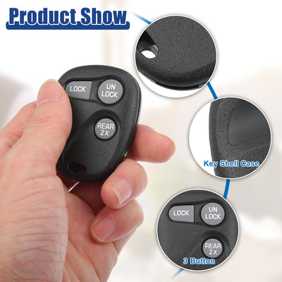 Harfington 315 MHz Car Key Fob Keyless Entry Remote Fit for Chevy Express 1500 2500 3500 1998-2002 for GMC Savana 1500 2500 3500 1998-2002 AB01502T 16245100 - Pack of 1 Black