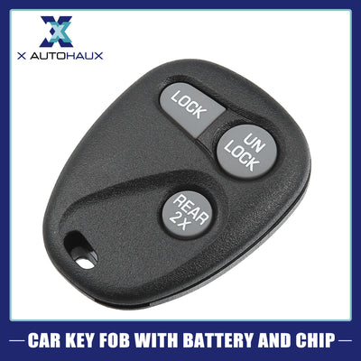 Harfington 315 MHz Car Key Fob Keyless Entry Remote Fit for Chevy Express 1500 2500 3500 1998-2002 for GMC Savana 1500 2500 3500 1998-2002 AB01502T 16245100 - Pack of 1 Black