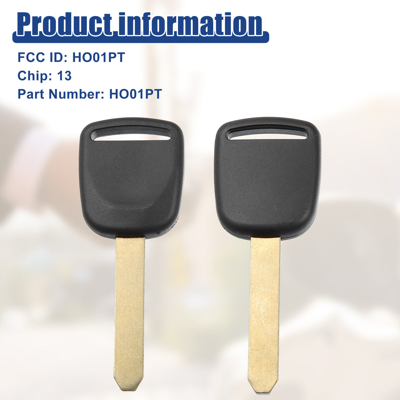 ACROPIX Uncut Ignition Transponder Key Fit for Honda Civic Element - Pack of 1 Black