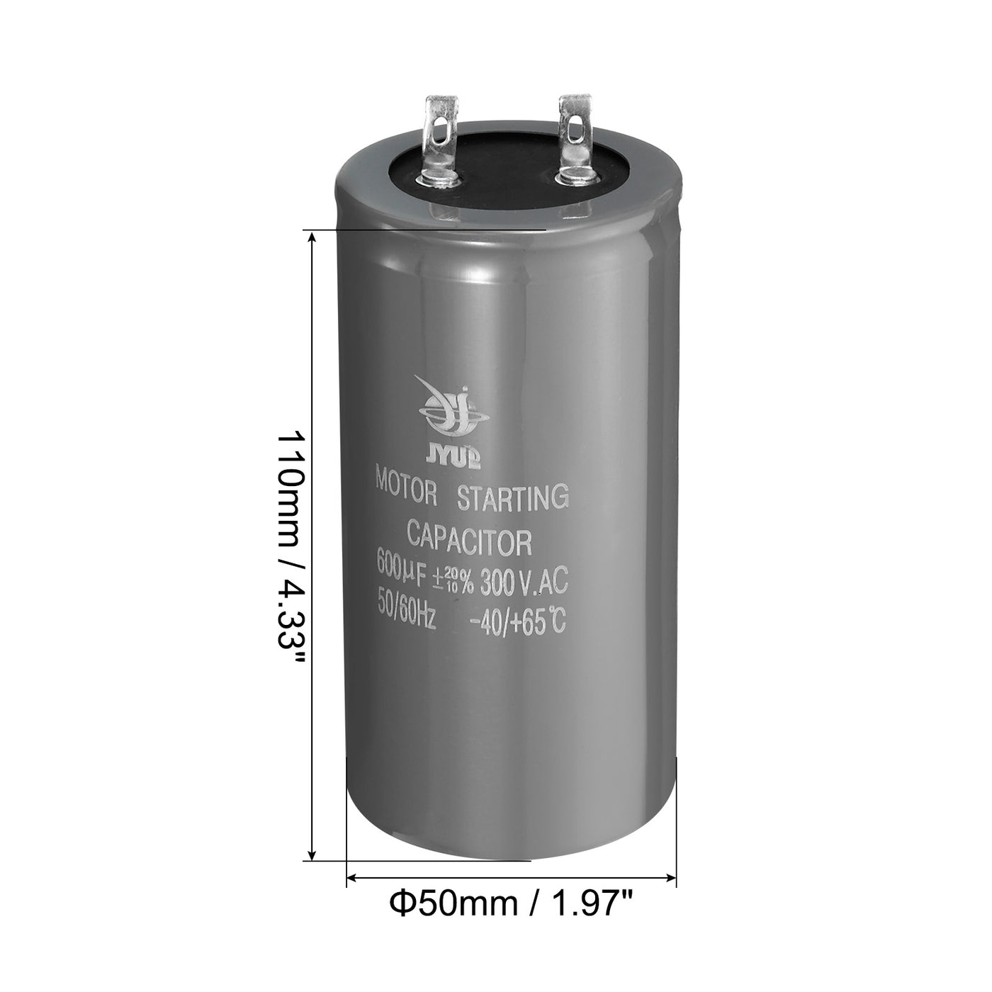 Motor Start Capacitor, 600uf 300V 50/60Hz CD60 Running Capacitor Starting Capacitor for Air Conditioners, Electric Motor Starts Running
