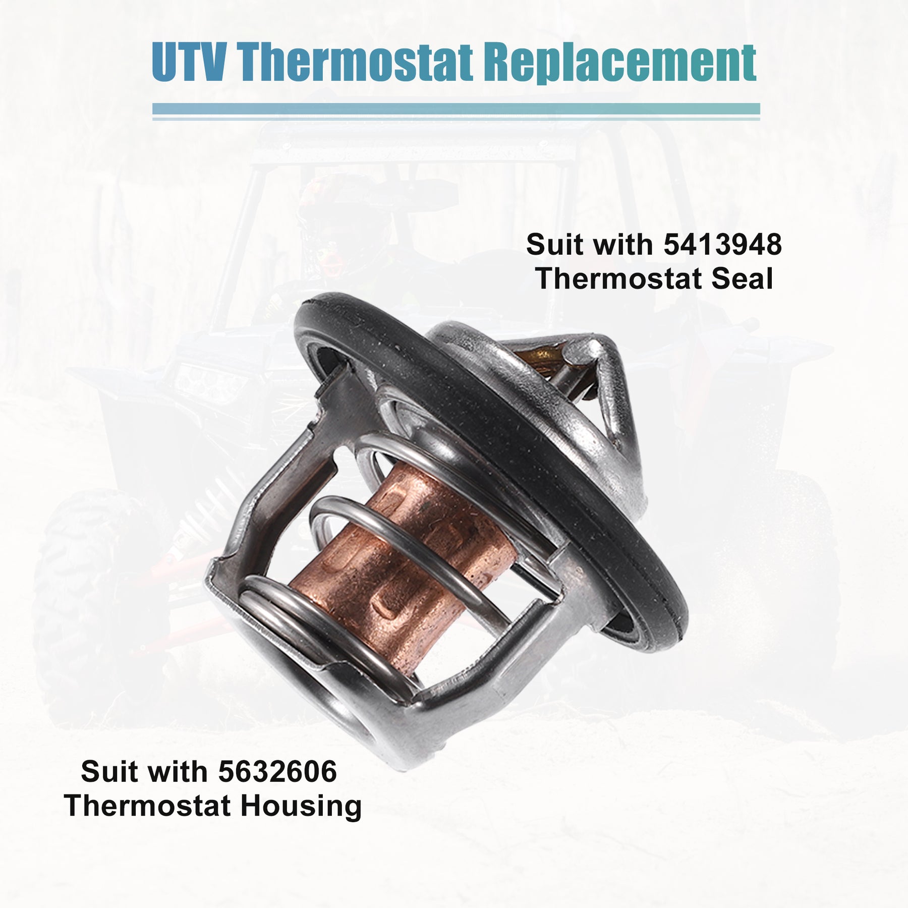 UTV Cooling Thermostat with Gasket 180F for Polaris for Ranger Crew 570 ...