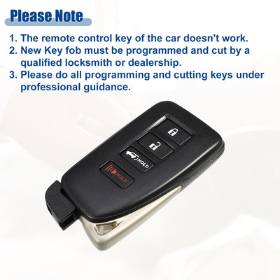 Harfington 314.3 MHz SUV Smart Key Fob Keyless Entry Remote Fit for Lexus RX450hL LX570 FSK System HYQ14FLB - Pack of 1 Black