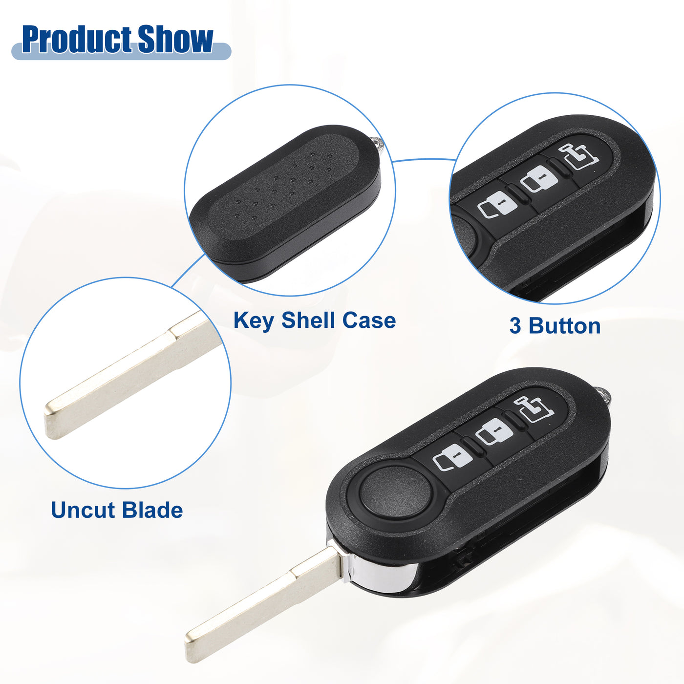 ACROPIX 433 MHz Key Fob Keyless Entry Remote Fit for Ram ProMaster 1500 2500 3500 for Fiat RX2TRF198 - Pack of 1 Black