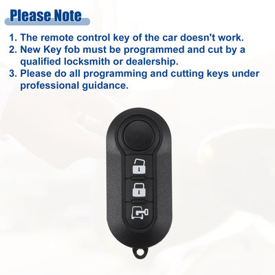 Harfington 433 MHz Key Fob Keyless Entry Remote Fit for Ram ProMaster 1500 2500 3500 for Fiat RX2TRF198 - Pack of 1 Black