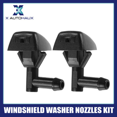 Harfington Front Windshield Wiper Washer Nozzle Spray Jet Fit for Volvo S60 for Volvo V70 - Pack of 2 Black