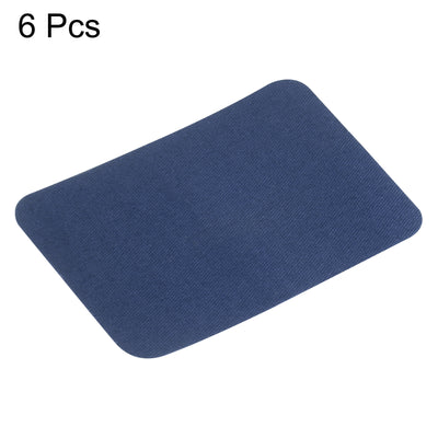 Harfington 6Pcs Iron on Patches for Clothing Repair 3"x4-1/4" Fabric Patch Cotton Dark Blue