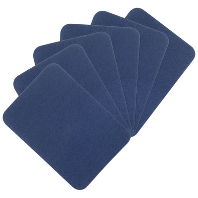 Harfington 6Pcs Iron on Patches for Clothing Repair 3"x4-1/4" Fabric Patch Cotton Dark Blue