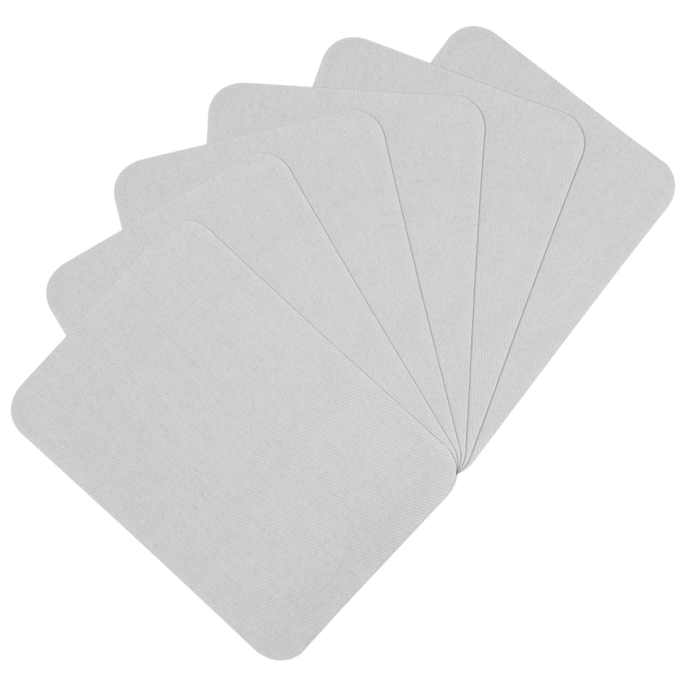 Harfington 6Pcs Iron on Patches for Clothing Repair 3"x4-1/4" Fabric Patch Cotton Grey