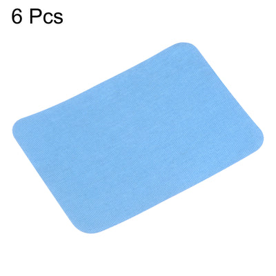 Harfington 6Pcs Iron on Patches for Clothing Repair 3"x4-1/4" Fabric Patch Cotton Sky Blue