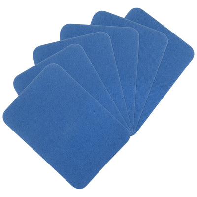 Harfington 6Pcs Iron on Patches for Clothing Repair 3"x4-1/4" Fabric Patch Sapphire Blue